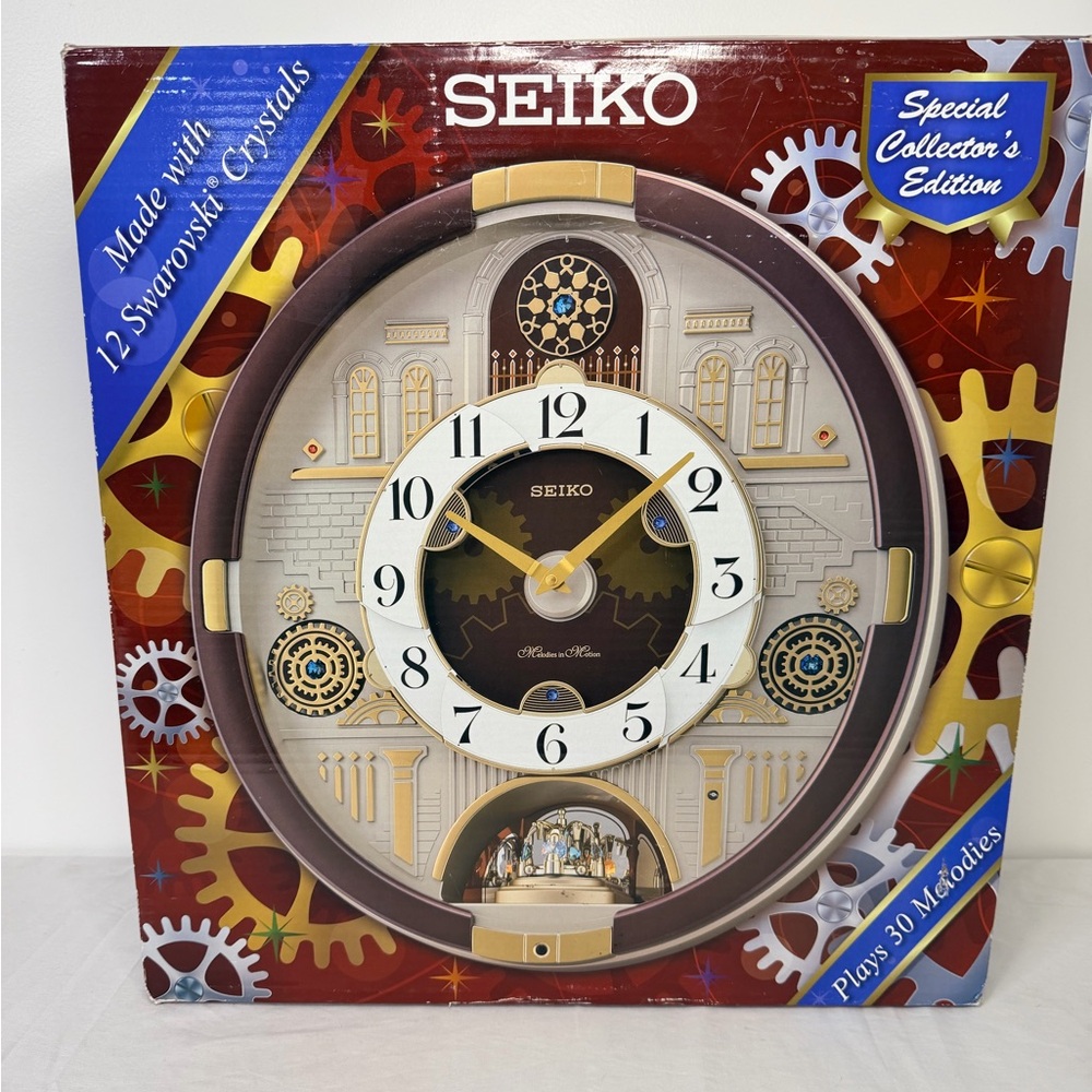 Seiko Melodies in Motion Swarovski Crystal Wall Clock – Collector’s Edition